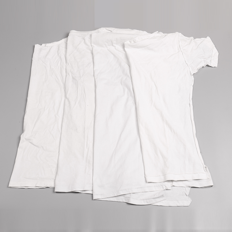 White T-shirt Cotton Wiping Rags